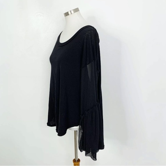 Free People "Still Got It" Mesh Bell Sleeve Top - Picture 3 of 7